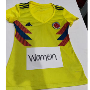 Adidas Womens Colombia Home FIFA World Cup Yellow Jersey Size S